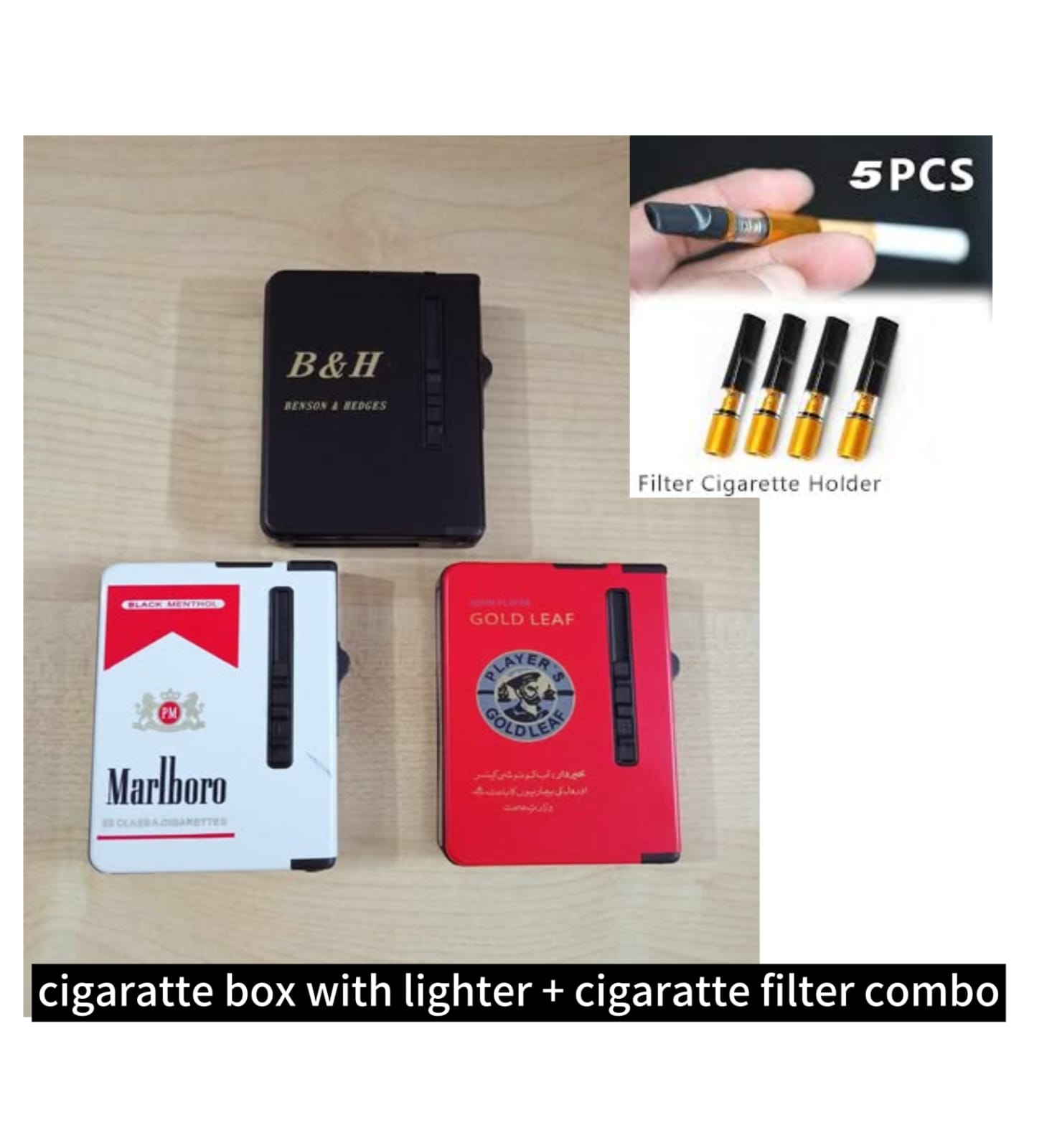 Cigarette box+ cigarette filter (5pc set )