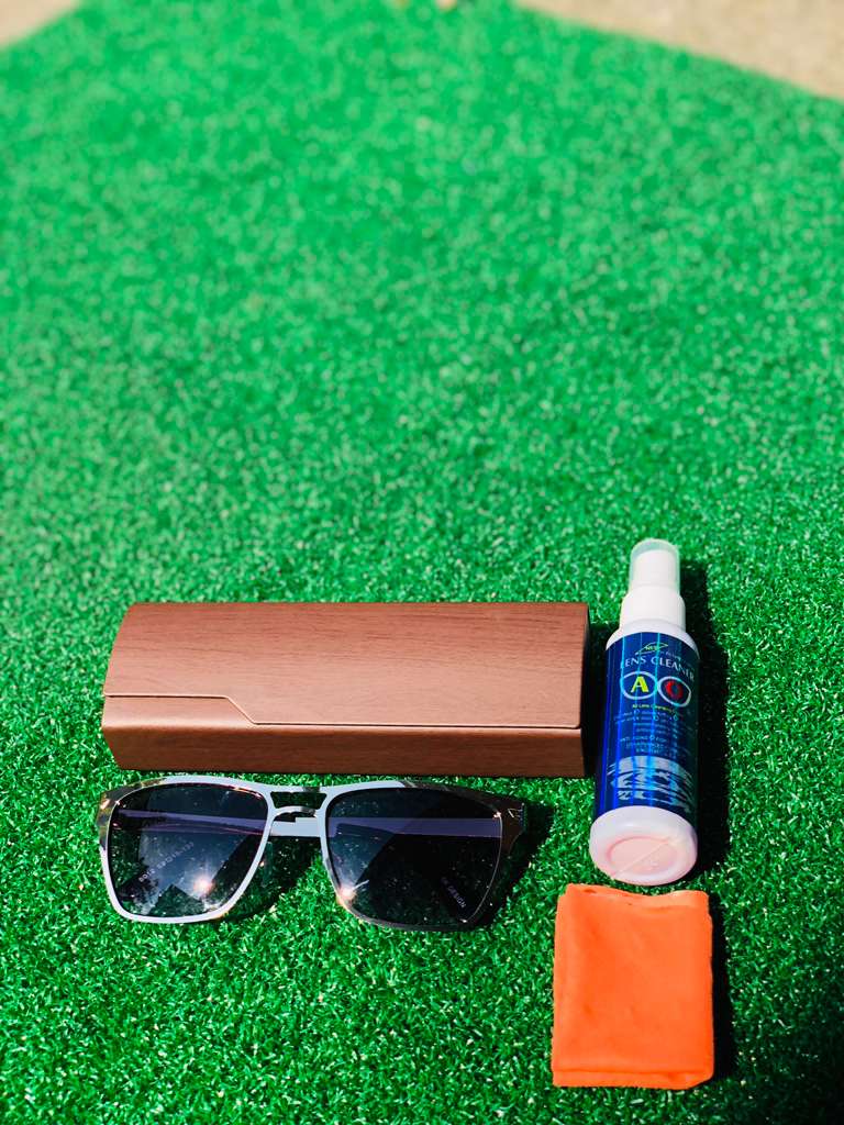 Metal polarized rectangular sunglass